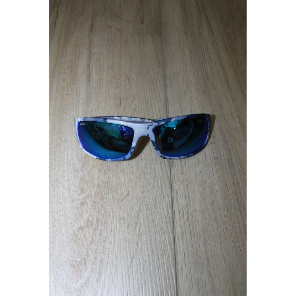 Calcutta Prowler Polarized Sunglasses Blue Camo Frame Blue Mirror Lens Mens